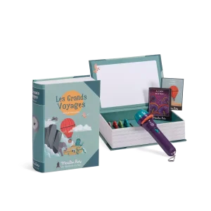 COFFRET LIVRE LAMPE A HISTOIRES "LES GRANDS VOYAGES "