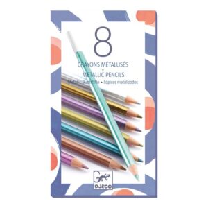 8 crayons métallisés djeco