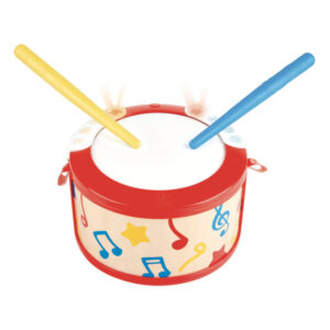 Venez découvrir le tambourin d'apprentissage de la marque Hape. Grâce à ce tambour, l'enfant découvre la musique et le rythme en s'amusant. Le tambour possède 2 modes : le mode rythme, avec des lumières et 6 battements différents, initie l'enfant aux bases de la batterie tout en favorisant la patience ; le mode chanson permet à l'enfant de jouer 5 mélodies en tapant sur les lumières. De quoi se sentir l'âme d'un véritable musicien !