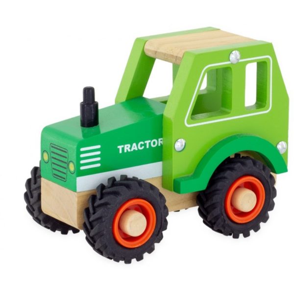 tracteur vert en bois