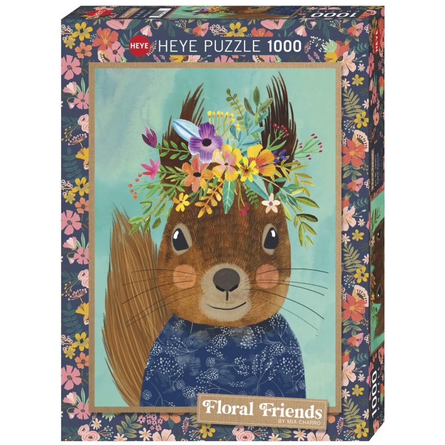 puzzle floral friends sweet squirrel