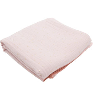 couverture reversible nid d'abeille marsala