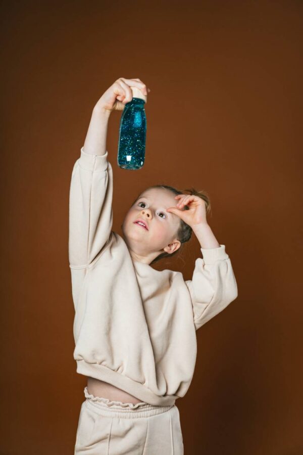 bouteille sensorielle float turquoise