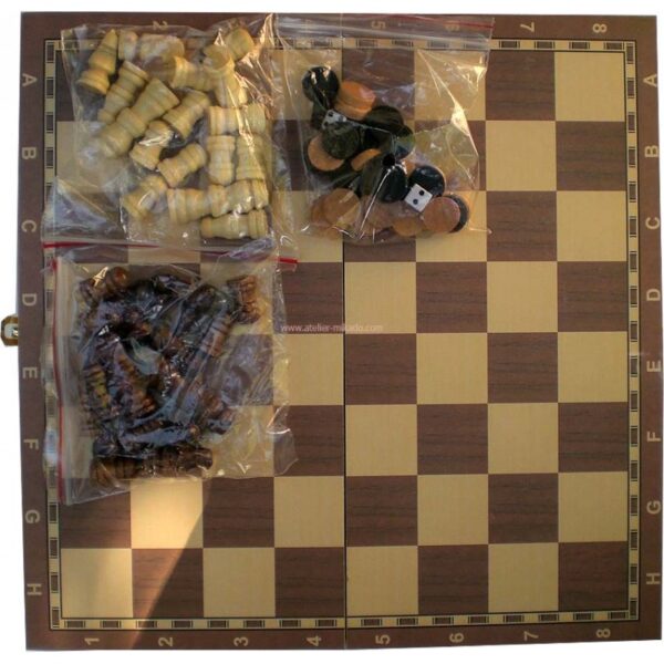 set d'échecs dames backgammon