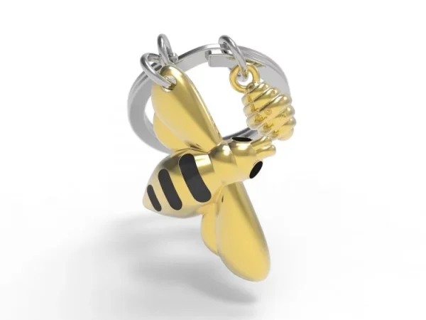 porte cles metal abeille metalmorphose