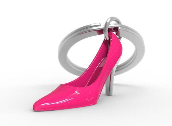 porte-cle-metalmorphose-chaussure rose