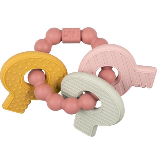 TROUSSEAU DE CLE DE DENTITION ROSE LITTLE DUTCH