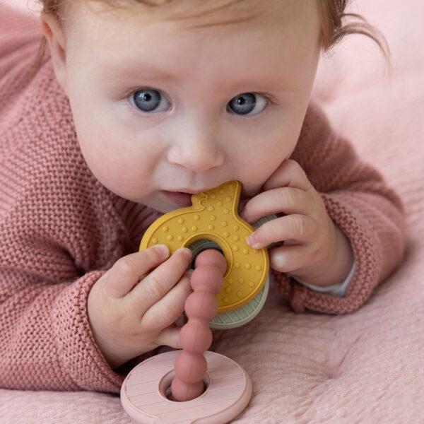 TROUSSEAU DE CLE DE DENTITION ROSE LITTLE DUTCH