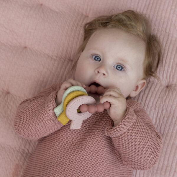 TROUSSEAU DE CLE DE DENTITION ROSE LITTLE DUTCH