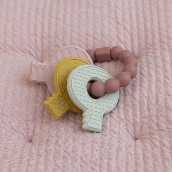 TROUSSEAU DE CLE DE DENTITION ROSE LITTLE DUTCH