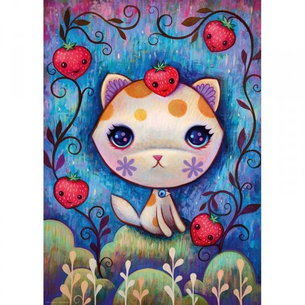 PUZZLE DREAMING STRAWBERRY KITTY