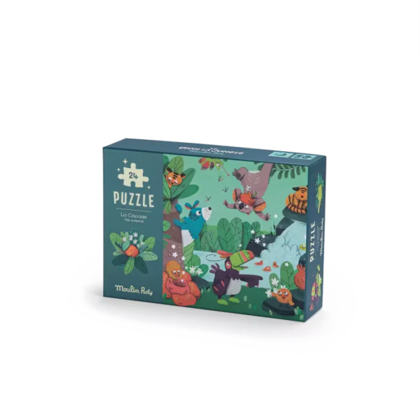 PUZZLE PHOSPHORESCENT LA CASCADE 24 PIECES "DANS LA JUNGLE"