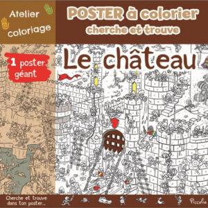 POSTER A COLORIER CHERCHE ET TROUVE LES CHATEAUX