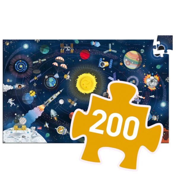 PUZZLE D'OBSERVATION ESPACE 200 PIECES ET SON LIVRET
