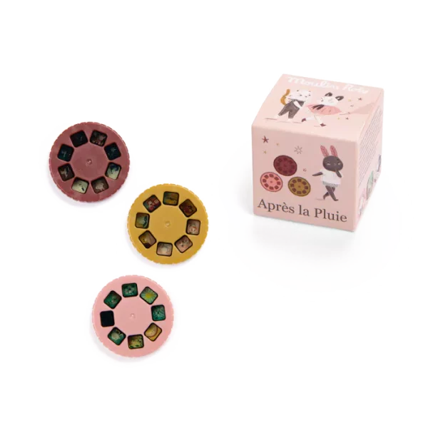 3 DISQUES POUR LAMPES A HISTOIRE " APRES LA PLUIE " - MOULIN ROTY