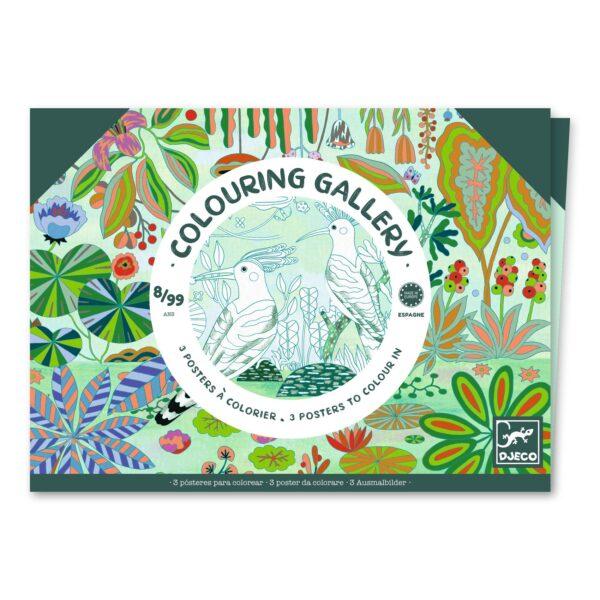 3 POSTERS A COLORIER SAUVAGES - COLOURING GALLERY - DJECO