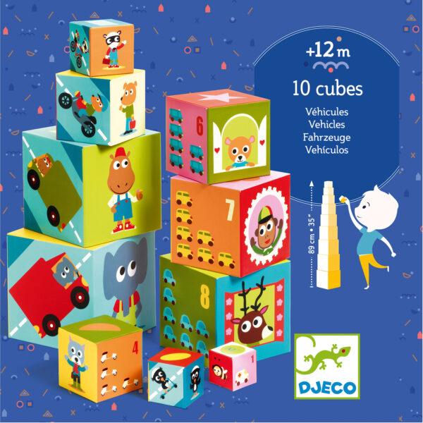 CUBES A EMPILER VEHICULES - DJECO
