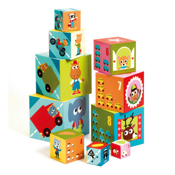 CUBES A EMPILER VEHICULES - DJECO