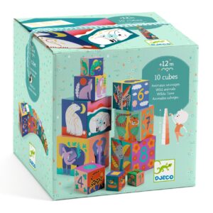 CUBES A EMPILER ANIMAUX SAUVAGES - DJECO