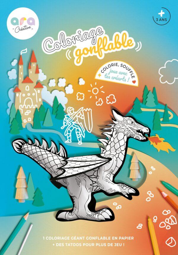 COLORIAGE GONFLABLE GEANT DRAGON- ARA CREATIVE