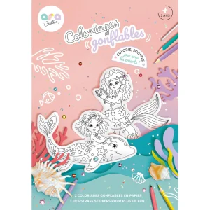COLORIAGES GONFLABLES SIRENES- ARA CREATIVE
