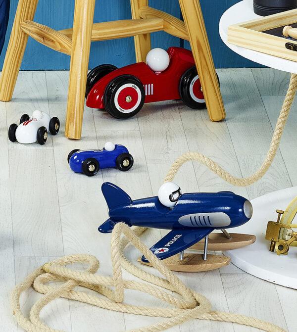 VOITURE STREAMLINE PETIT MODELE BLEUE EN BOIS LAQUE - VILAC