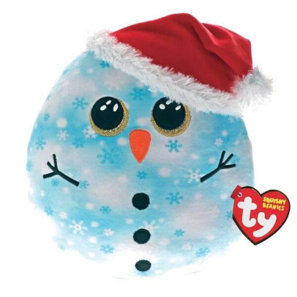 COUSSIN SQUISH A BOOS SMALL FLECK LE BONHOMME DE NEIGE - TY