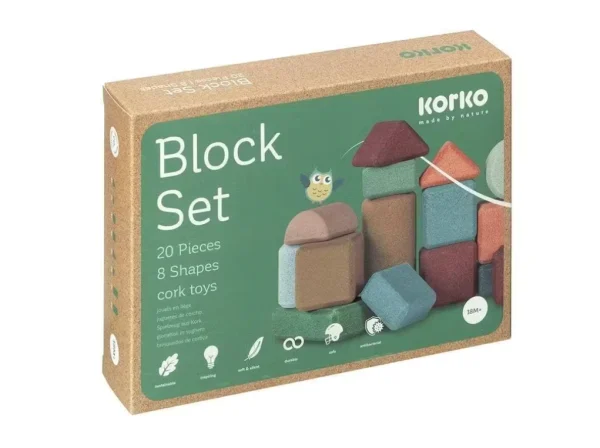 COFFRET DE CONSTRUCTION EN BLOCS DE LIEGE - KORKO