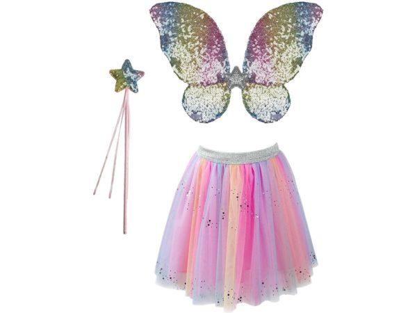 JUPE ET AILES ARC EN CIEL 4-6 ANS GREAT PRETENDERS