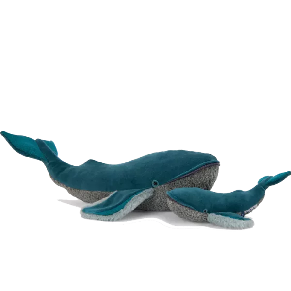 GRANDE BALEINE EN PELUCHE TOUT AUTOUR DU MONDE - MOULIN ROTY