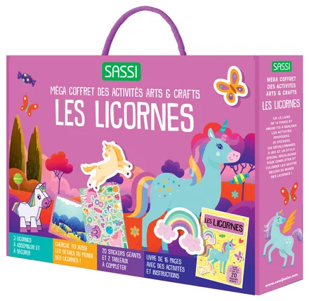 Coffret licorne puzzle livre jouet neuf - Sassi Junior