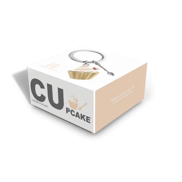 PORTE CLES METAL CUPCAKE VANILLE - METALMORPHOSE