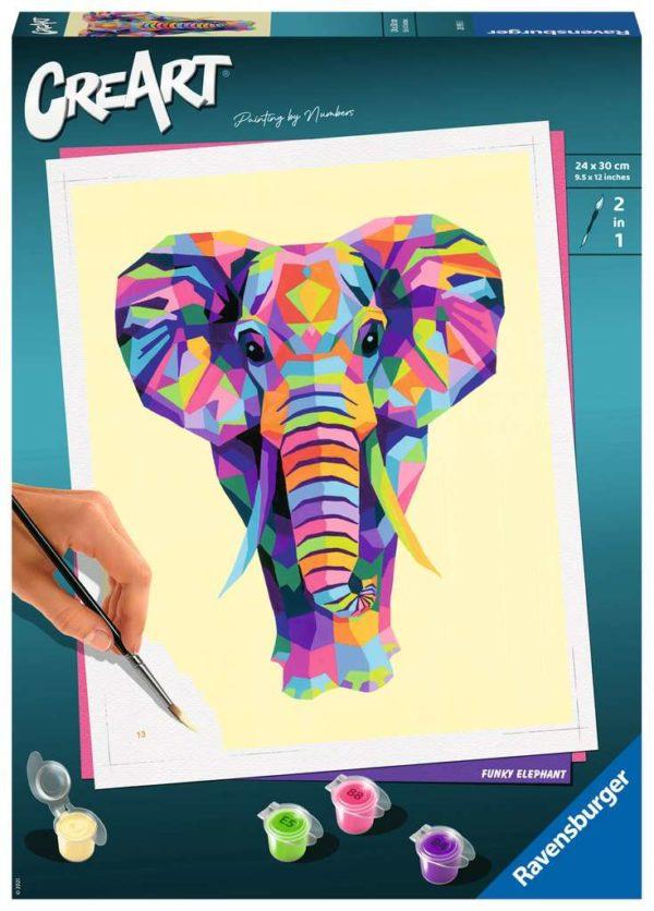 PEINTURE PAR NUMERO ADULTE CREART ELEPHANT - RAVENSBURGER