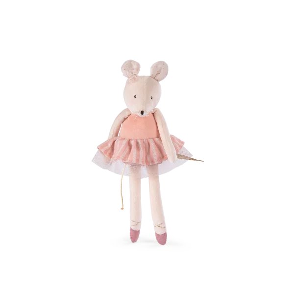 PELUCHE SOURIS ROSE " LA PETITE ECOLE DE DANSE" - MOULIN ROTY