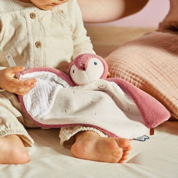 DOUDOU MANCHOT ROSE KALOO