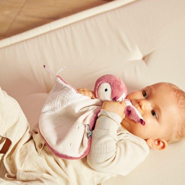 DOUDOU MANCHOT ROSE KALOO
