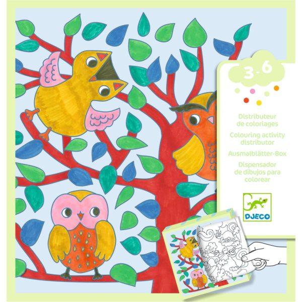 DISTRIBUTEUR DE COLORIAGE FORET - DJECO