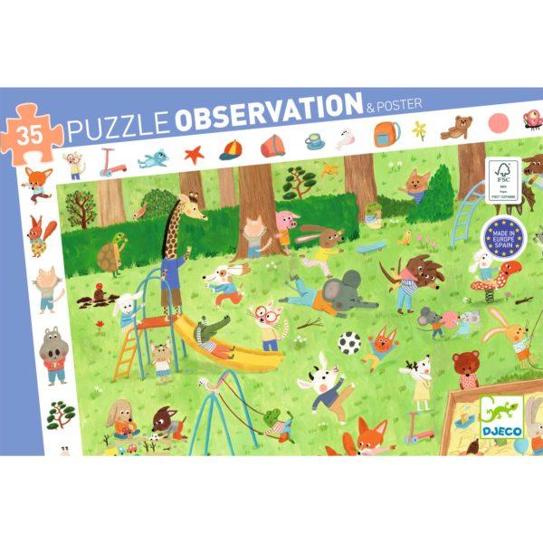 PUZZLE D'OBSERVATION LE SQUARE DES PETITS AMIS- DJECO