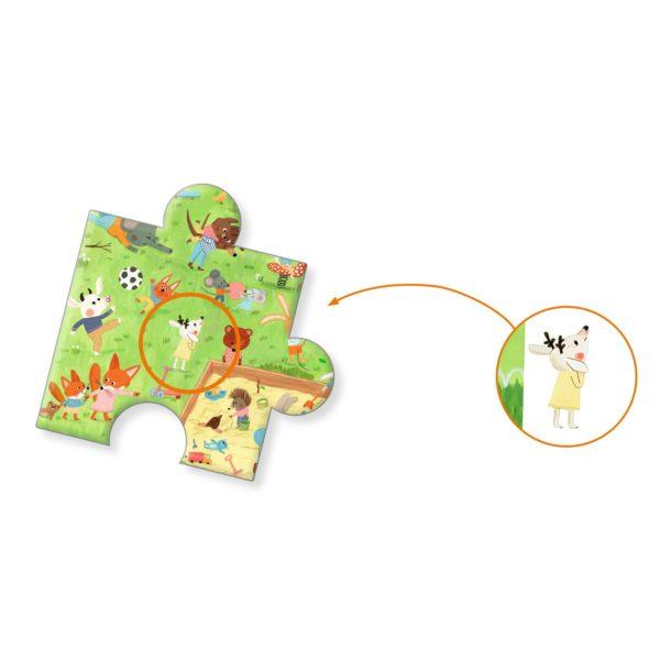 PUZZLE D'OBSERVATION LE SQUARE DES PETITS AMIS- DJECO
