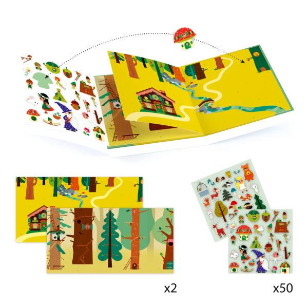 HISTOIRE DE STICKERS LA FORET MAGIQUE - DJECO