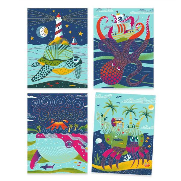 CARTES A GRATTER DESSUS DESSOUS - DJECO