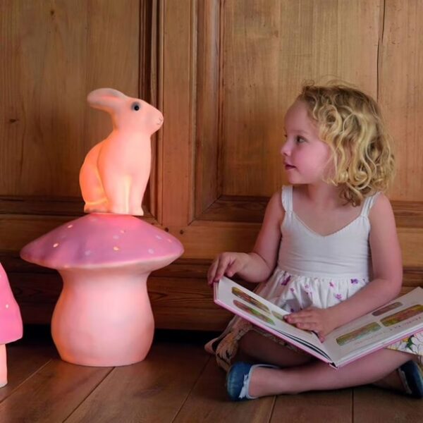 LAMPE CHAMPIGNON GRAND VINTAGE ROSE – Image 2