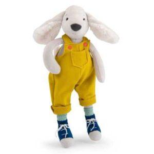 POUPEE CHIEN PILOU JAUNE 37 CM